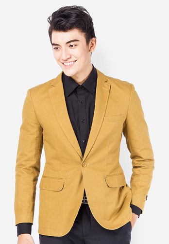 áo vest nam cao cấp màu vàng